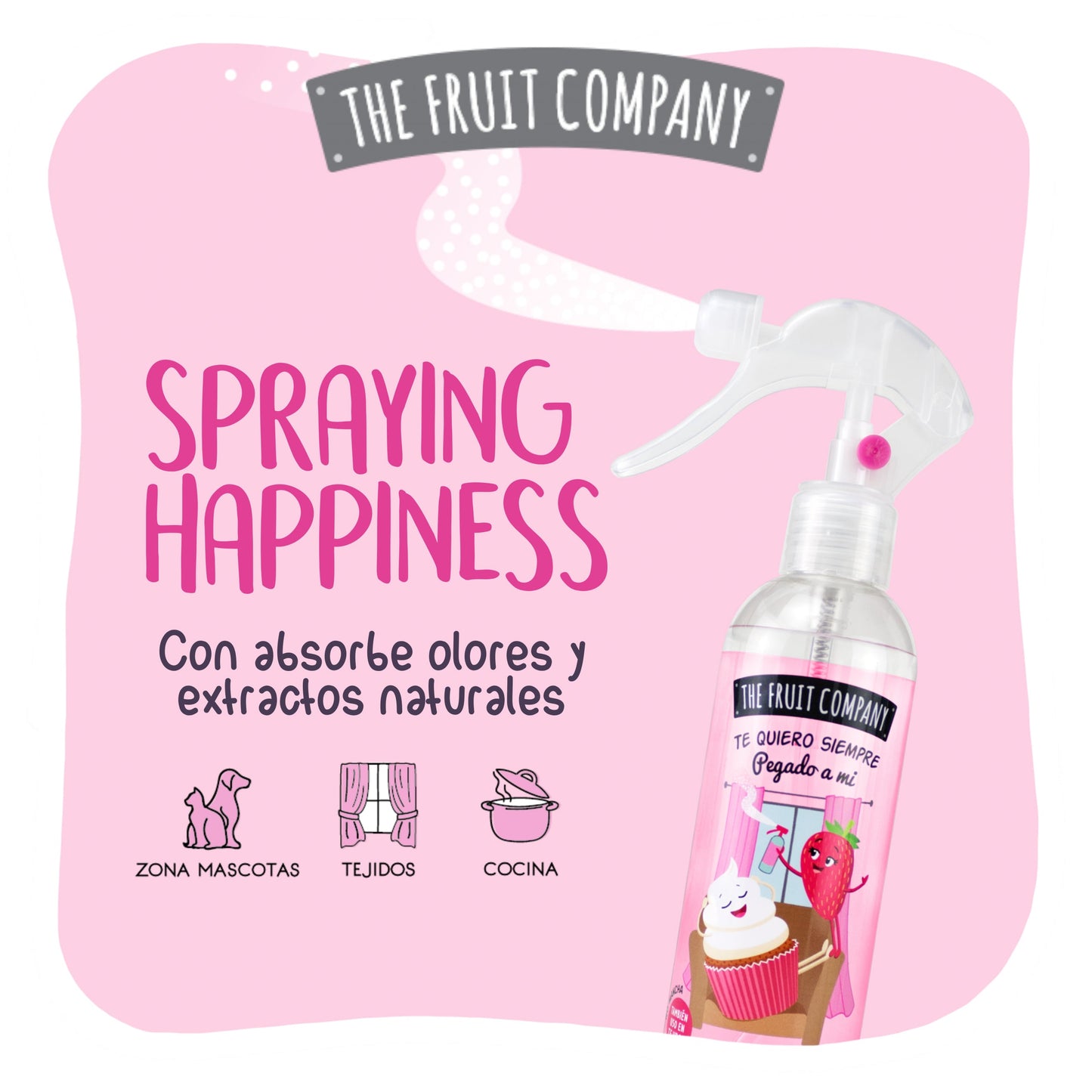 Spray Ambientador Fresa Nata Multiusos The Fruit Company envase