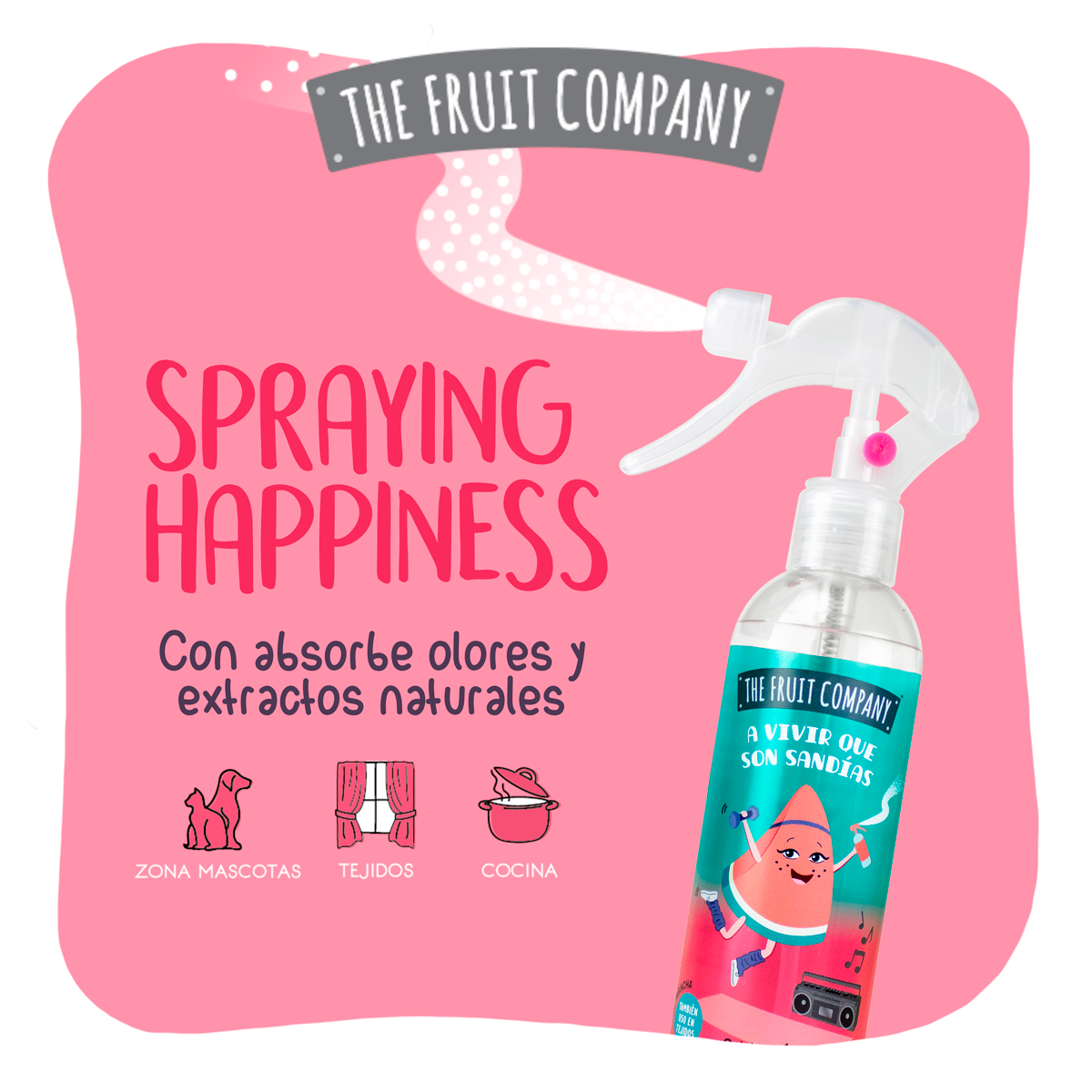 Spray Ambientador Sandía Multiusos The Fruit Company envase