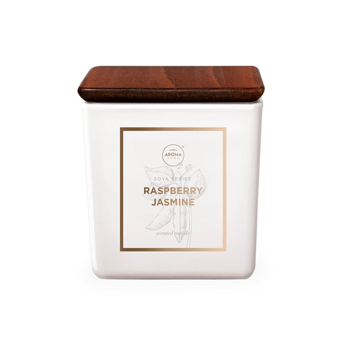 Vela Premium Square · Frambuesa Jazmín 155gr