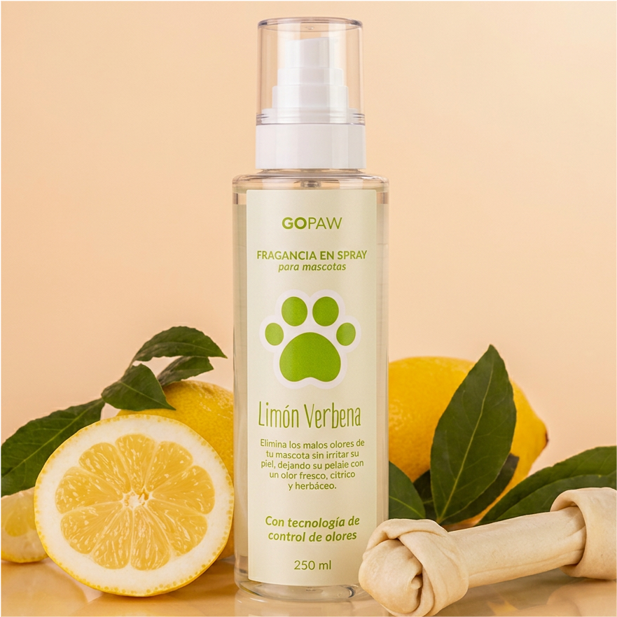 Fragancia Para Mascotas Elimina Olores - Limón Verbena 250 ml