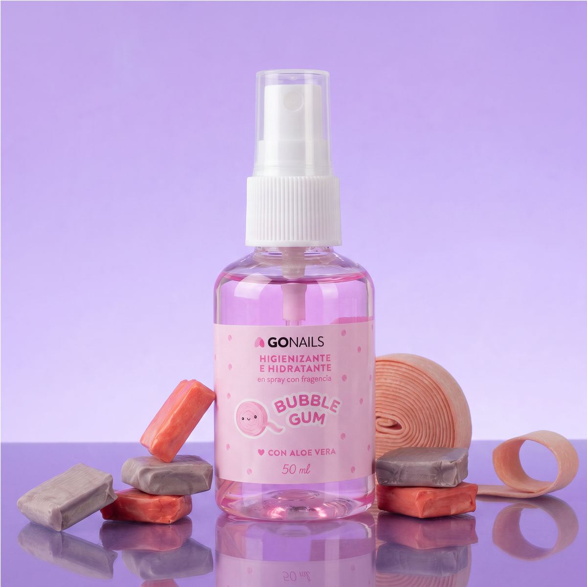Higienizante e Hidratante de Manos y Pies - Bubble Gum 50 ml