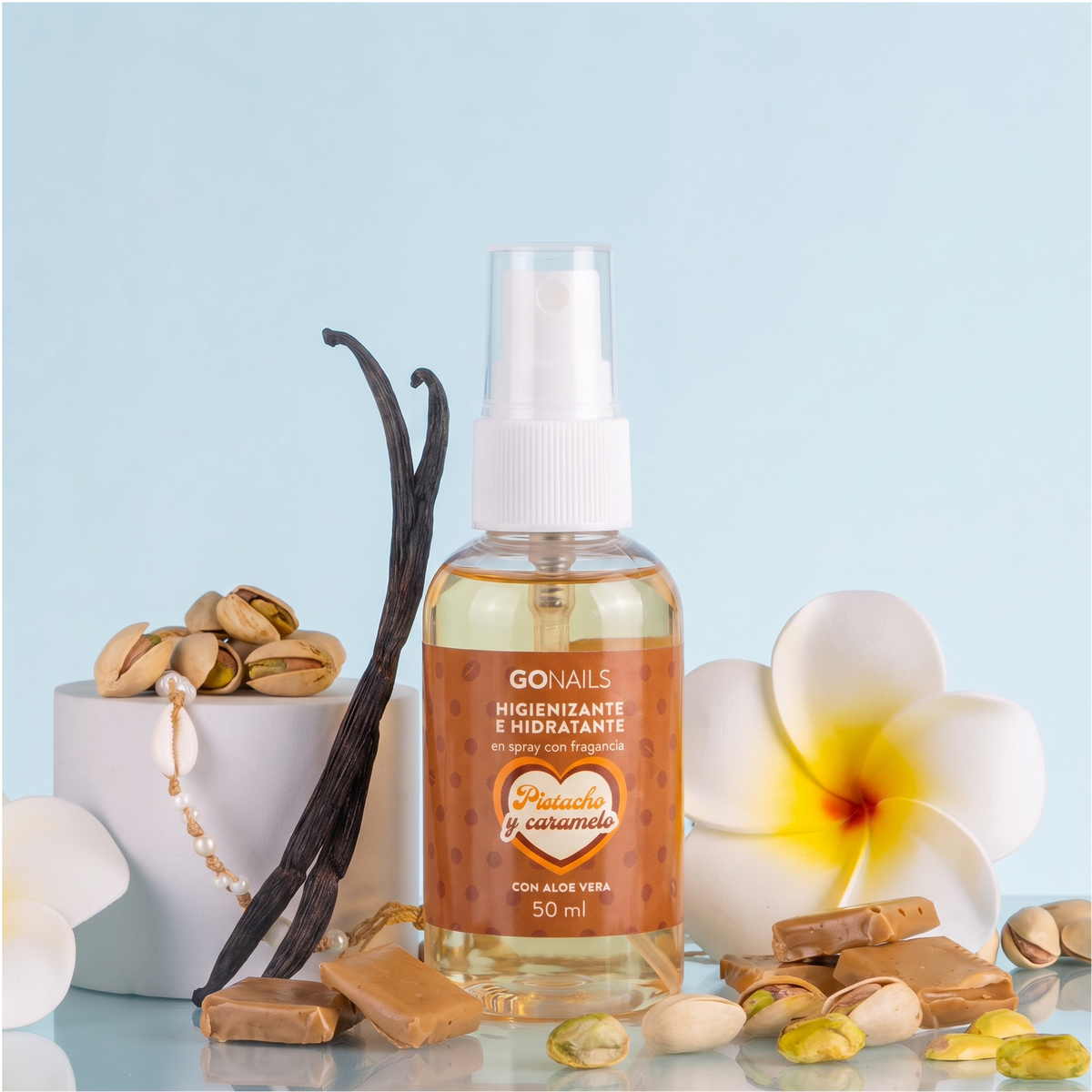 Higienizante e Hidratante de Manos y Pies - Pistacho y Caramelo 50 ml