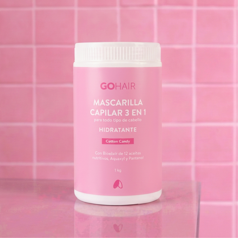 Mascarilla Capilar 3 en 1 Hidratante Cotton Candy 1 kg