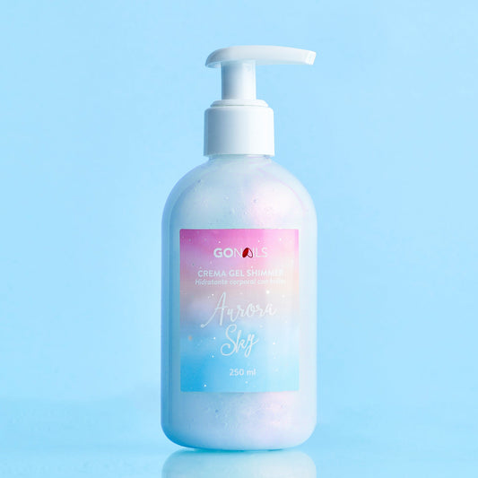Crema Gel Shimmer - Hidratante Corporal con Brillos Aurora Sky