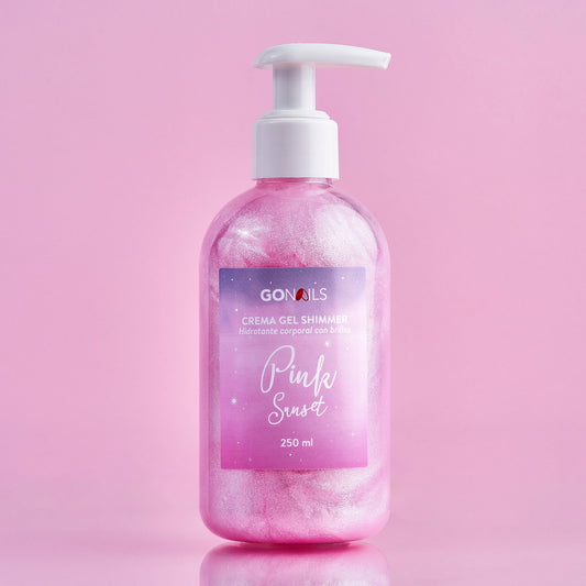 Crema Gel Shimmer - Hidratante Corporal con Brillos Pink Sunset
