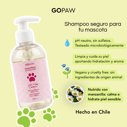 Shampoo sin Sulfatos para Mascotas — Cotton Candy · 250 ml